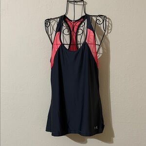 Under Armour Black and Red Athletic Tank